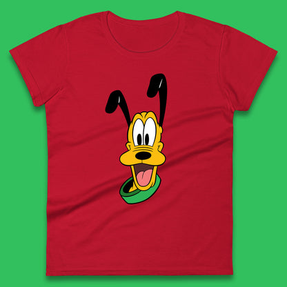 Disney Pluto Mickey Mouse's Pet Dog Cartoon Character Disney World Disneyland Trip Womens Tee Top