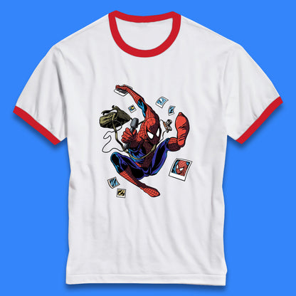 Spider-Man The Animated Series American Superhero Marvel Comics Action Adventure Science Fiction Ringer T Shirt