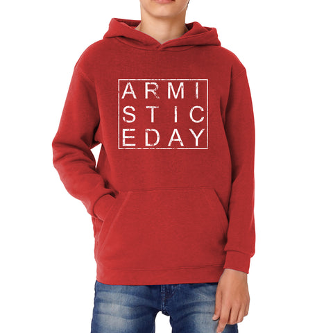 Armistice Day Anzac Day Lest We Forget Remembrance Day Veterans Day WW1 Poppy Flower Kids Hoodie