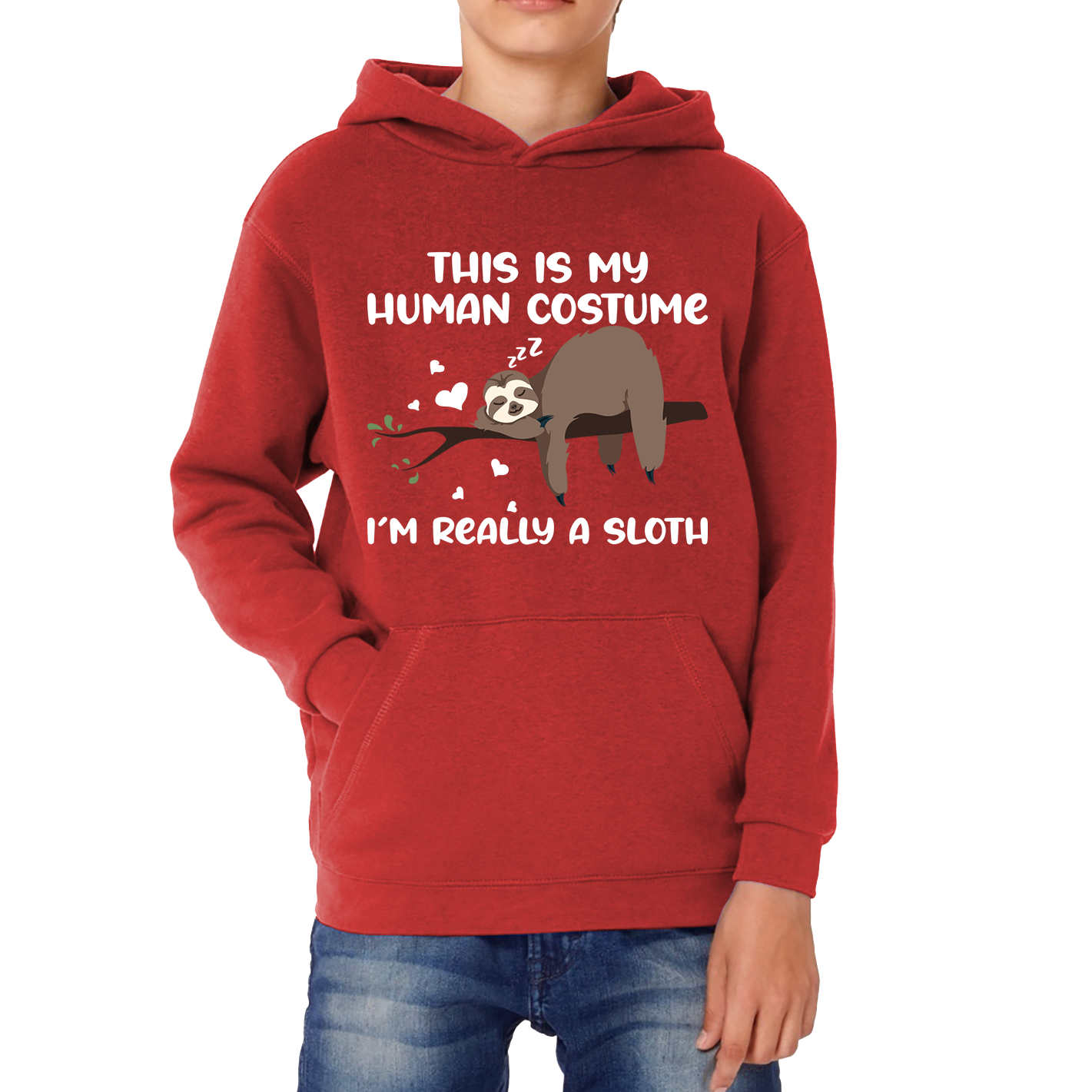 This Is My Human Costume I Am Really A Sloth Funny Hoodie