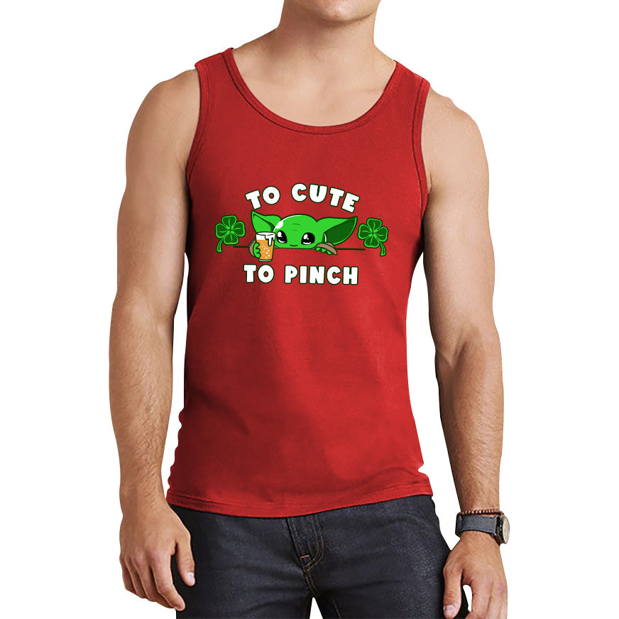 To Cute To Pinch Shamrock St Patrick's Day Green Irish Festival St Paddys Day Tank Top