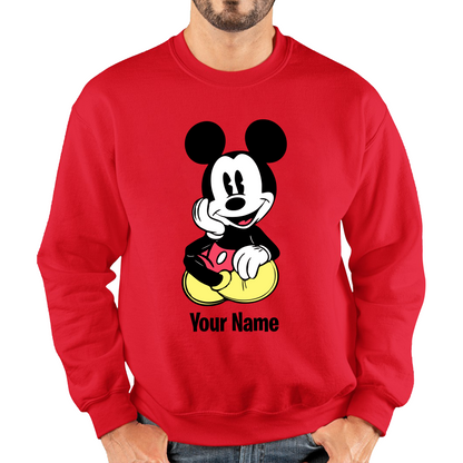 Personalised Disney Mickey Mouse Your Name Cartoon Character Disney World Walt Disney Unisex Sweatshirt