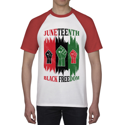 Juneteenth Black Freedom Black Lives Matter Black Pride Baseball T Shirt