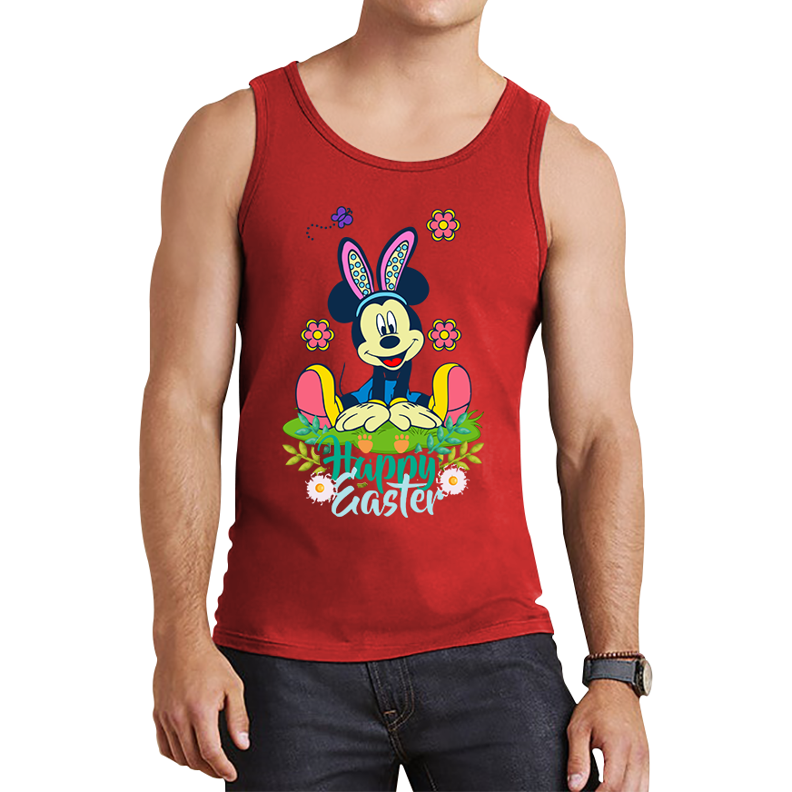 Happy Easter Mickey Mouse Bunny Easter Bunny Happy Easter Day Disney Land  Tank Top