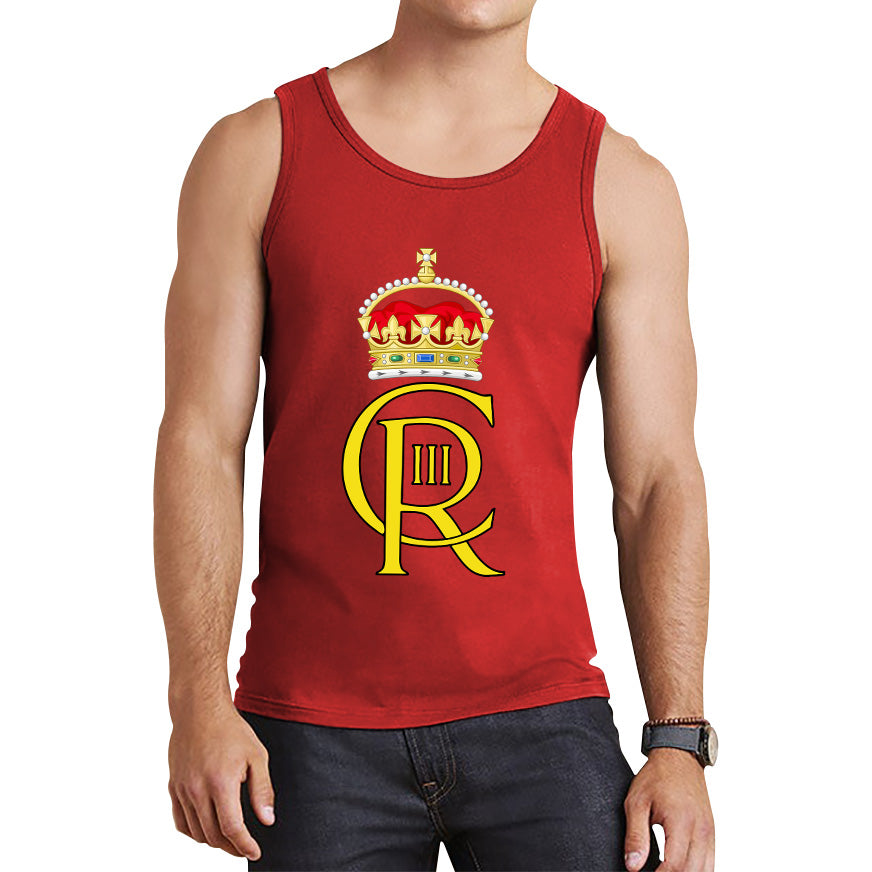 Royal Cypher King Charles III Coronation CR III Ruling Monarch Of Uk Royal Crown Great Britain Tank Top