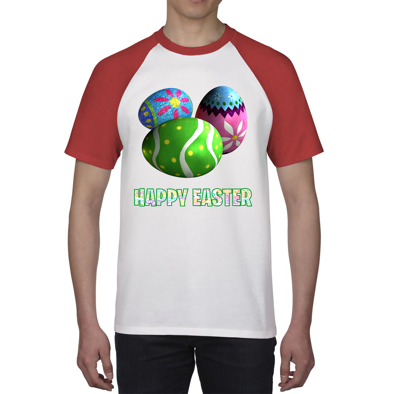 Happy Easter Bunny Colorful Egg Easter Bunny Egg Happy Easter Day Baseball T Shirt