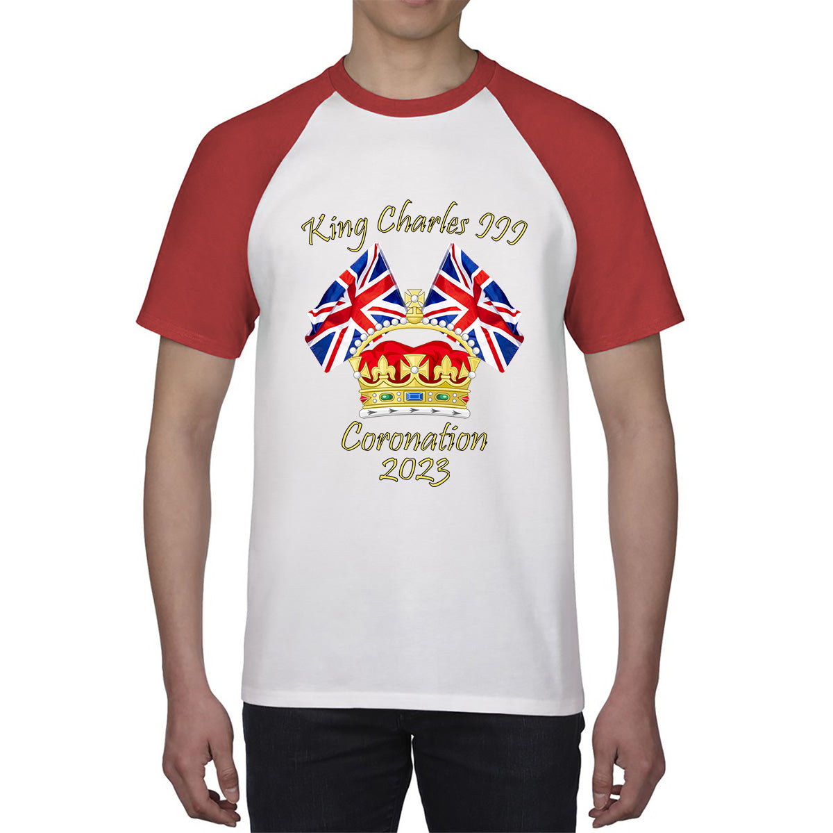 King Charles III Coronation 2023 United Kingdom Flags Royal Crown Ruling Monarch Of England CR III Baseball T Shirt