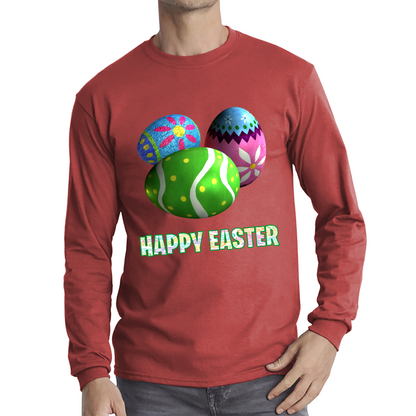 Happy Easter Bunny Colorful Egg Easter Bunny Egg Happy Easter Day Long Sleeve T Shirt