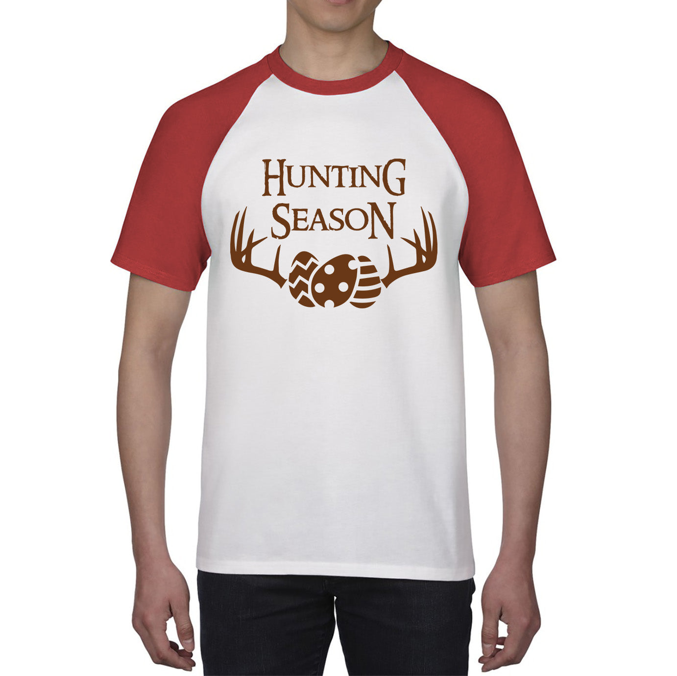 Easter Hunting Season Funny Easter Gift Rabbit Eggs Cute Bunny Deer Hunt Happy Easter Sunday Baseball T Shirt