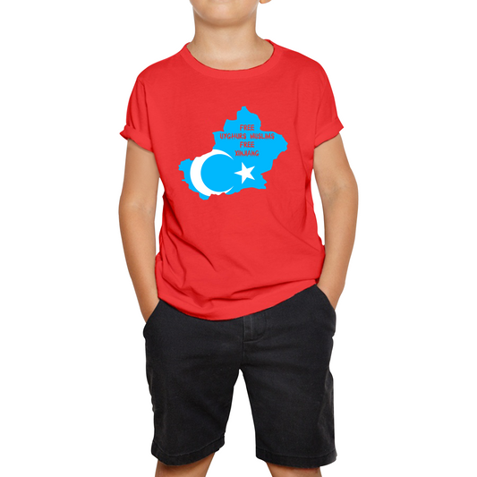 Free Uyghurs Muslims Free Xinjiang Freedom For Uyghurs Turkestan T Shirt