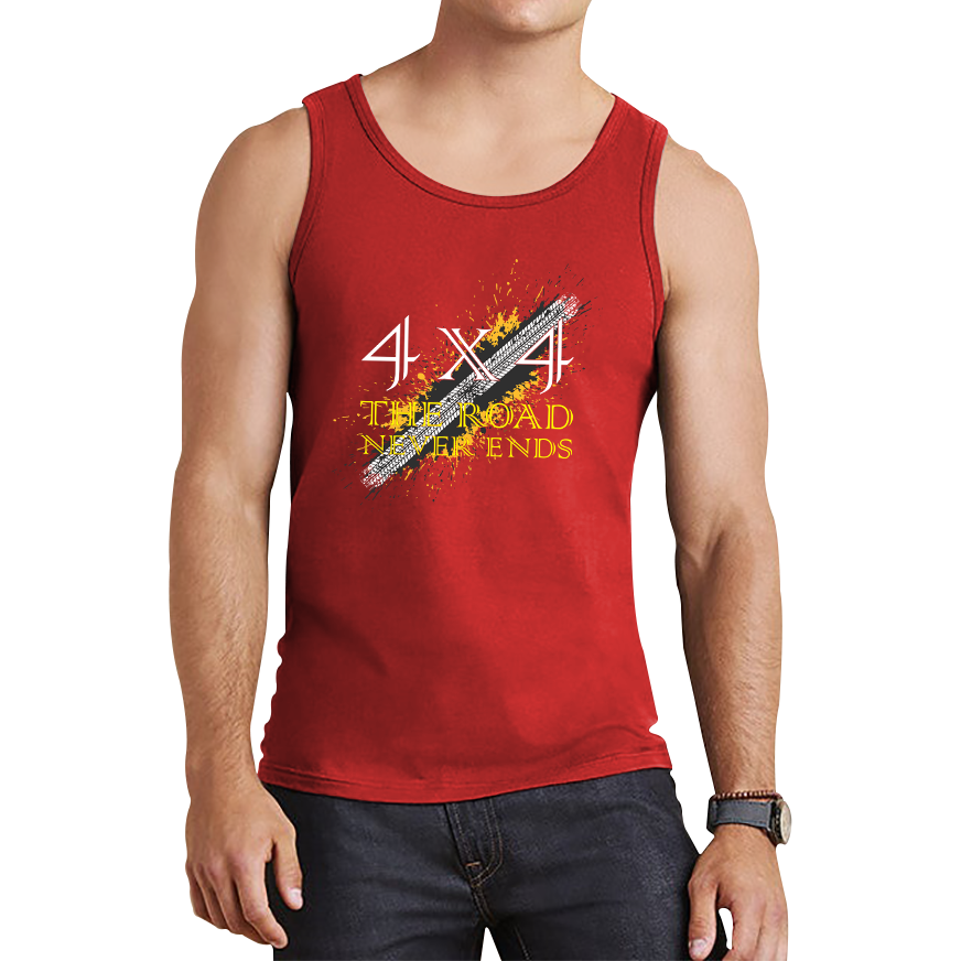 4x4 The Road Never Ends Tank Top