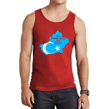 Free Uyghurs Muslims Free Xinjiang Freedom For Uyghurs Turkestan Tank Top