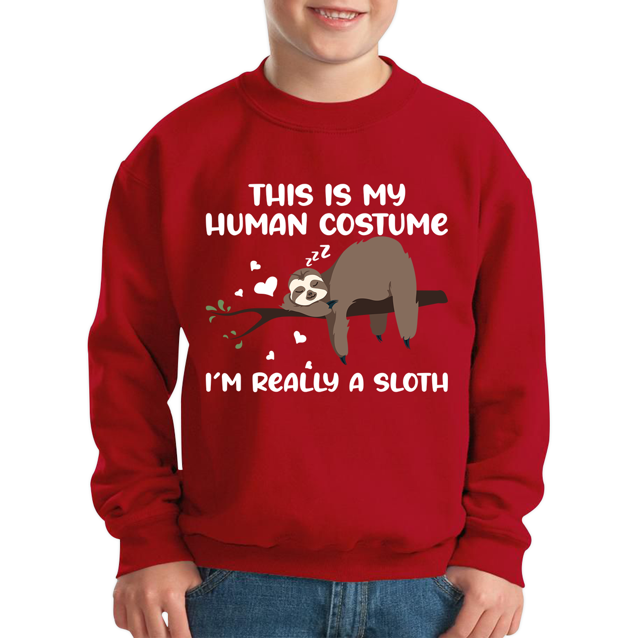 This Is My Human Costume I Am Really A Sloth Funny Jumper