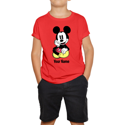 Personalised Disney Mickey Mouse Your Name Cartoon Character Disney World Walt Disney Kids Tee