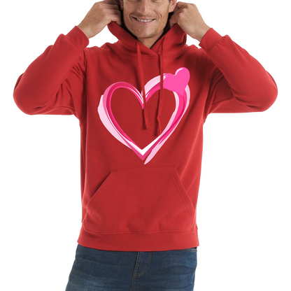 Love Valentines Day Hoodie Top, Valentines Heart Hoodie, Cute Valentine‘s Day Adult Hoodie