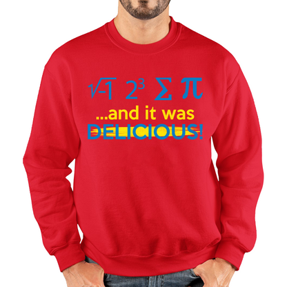 I 8 Sum Pi And It Was Delicious Funny Math geek Algebra Mathematics Humour Unisex Sweatshirt