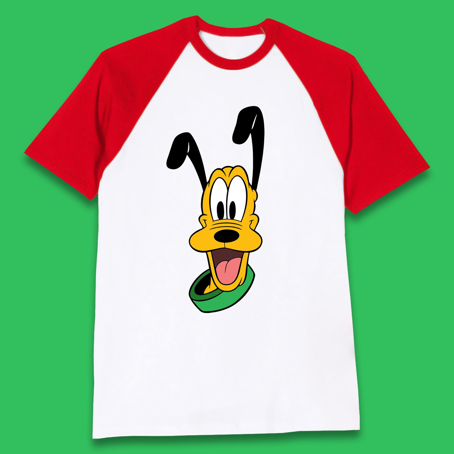 Disney Pluto Mickey Mouse's Pet Dog Cartoon Character Disney World Disneyland Trip Baseball T Shirt