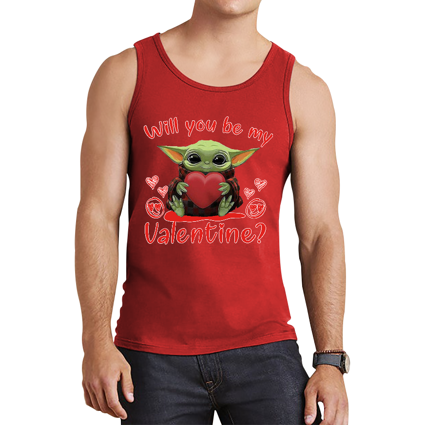 Baby Yoda Will You Be My Valentine Tank Top