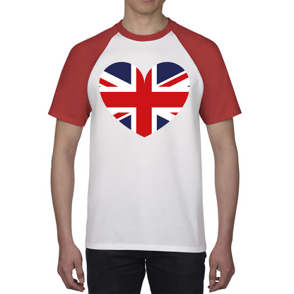 Uk Flag Heart Shape Battle Of Boyne's Queen Platinum Jubilee British Royal Baseball T Shirt