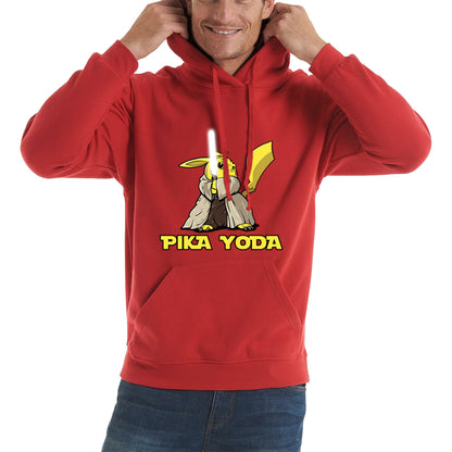 Pika Yoda Pikachu As Master Yoda Jedi Pokémon Star Wars Parody Jedi Pika Star Wars Day 46th Anniversary Unisex Hoodie