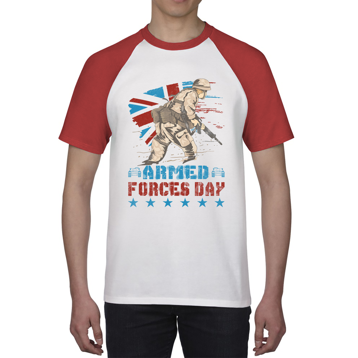 Armed Forces Day British Veteran Armed Forces Anzac Day Lest We Forget Uk Flag Baseball T Shirt