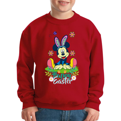 Happy Easter Mickey Mouse Bunny Easter Bunny Happy Easter Day Disney Land  Kids Jumper