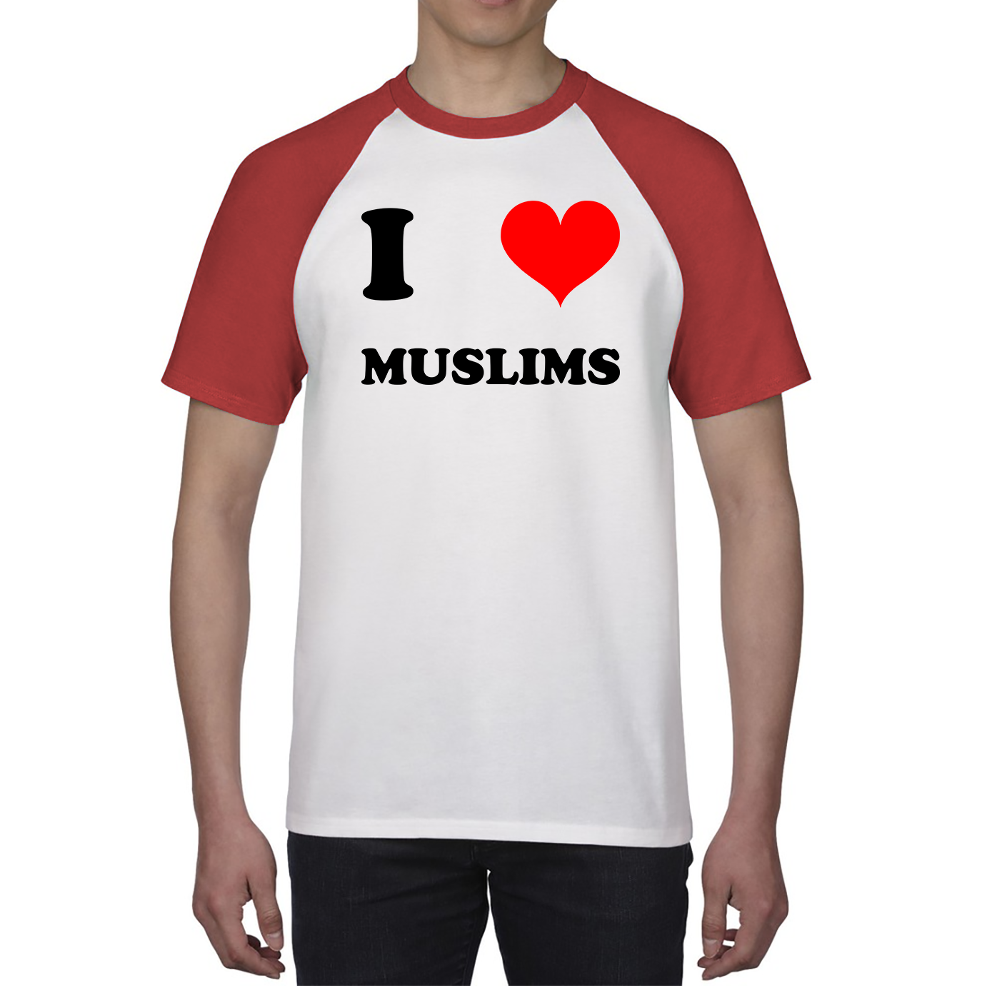 I Love Muslim Spiritual Islamic Religious Muslim Religion Baseball T Shirt