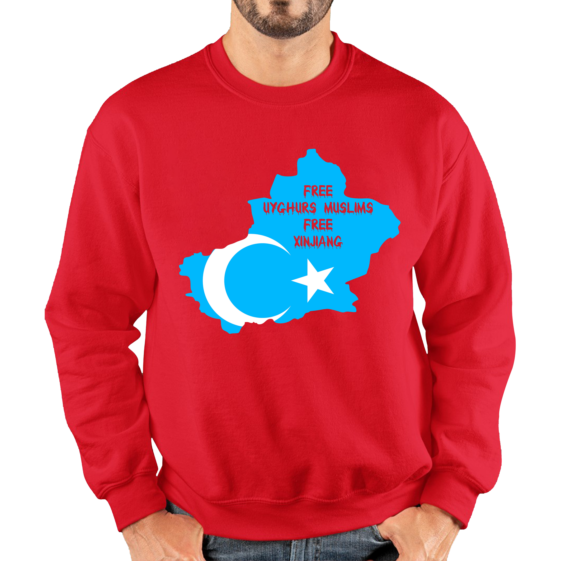 Free Uyghurs Muslims Free Xinjiang Freedom For Uyghurs Turkestan Sweatshirt