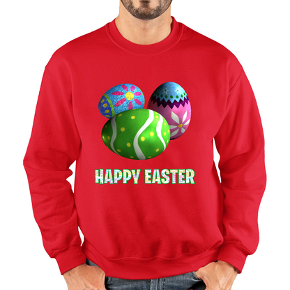 Happy Easter Bunny Colorful Egg Easter Bunny Egg Happy Easter Day Unisex Sweatshirt