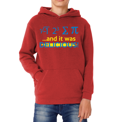 I 8 Sum Pi And It Was Delicious Funny Math geek Algebra Mathematics Humour Kids Hoodie