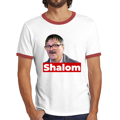 Shalom Jackie Friday Night Dinner Funny Gift Retro Ringer T Shirt