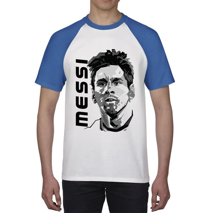 Football Player Retro Style Portrait Soccer Goat Argentine Professional Footballer Sports Champion Baseball T Shirt