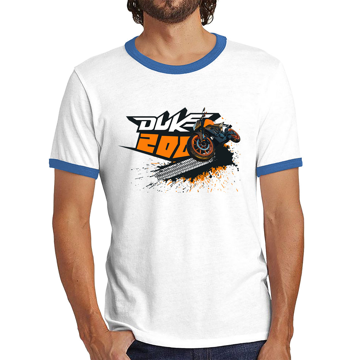 KTM 200 Duke Sports Bike Motorcycle Street Racing Bike KTM Lovers Street Rider Motorbike Duke Lover Ringer T Shirt