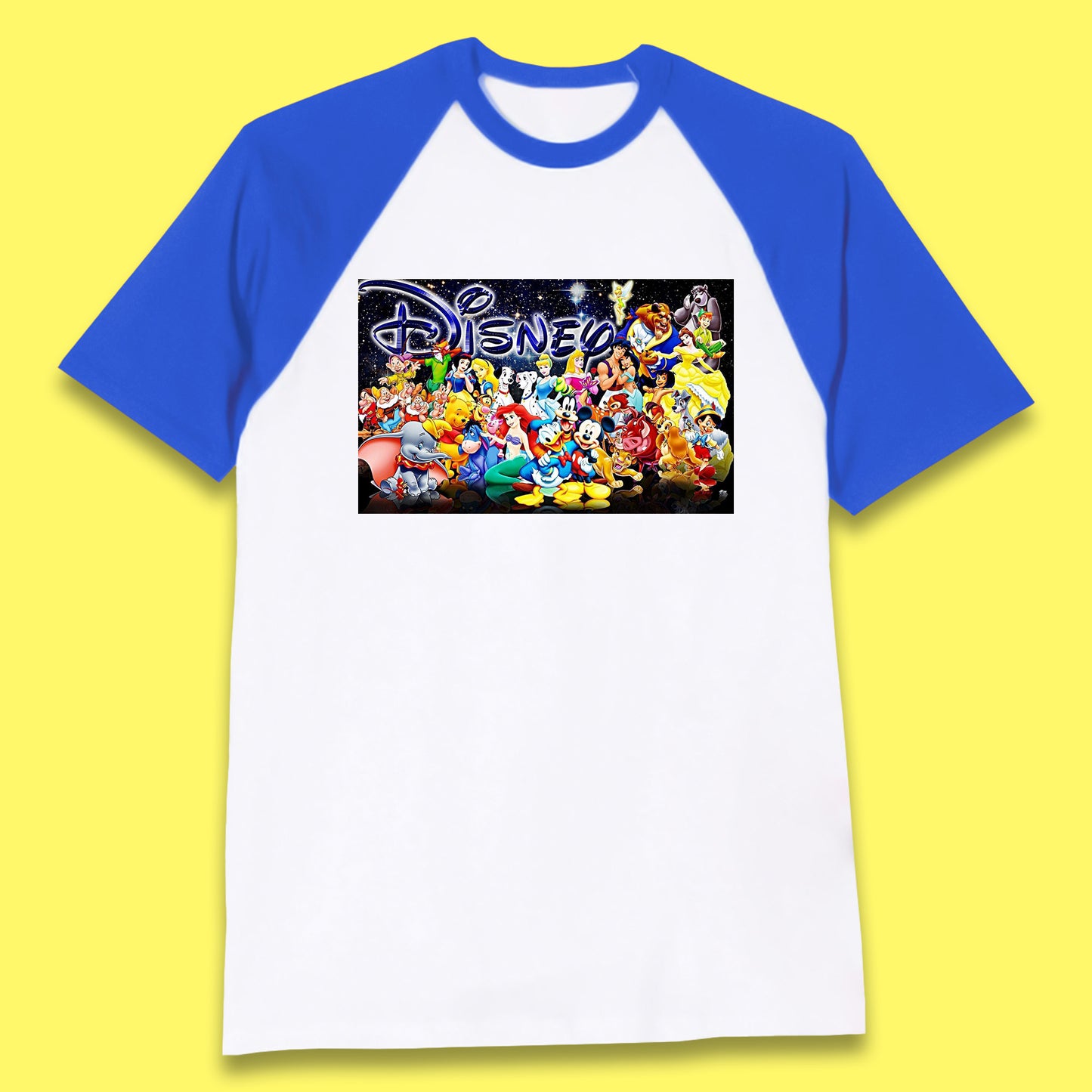 All Disney Fictional Characters Poster Disney Family Animated Cartoons Movies Characters Disney World Baseball T Shirt