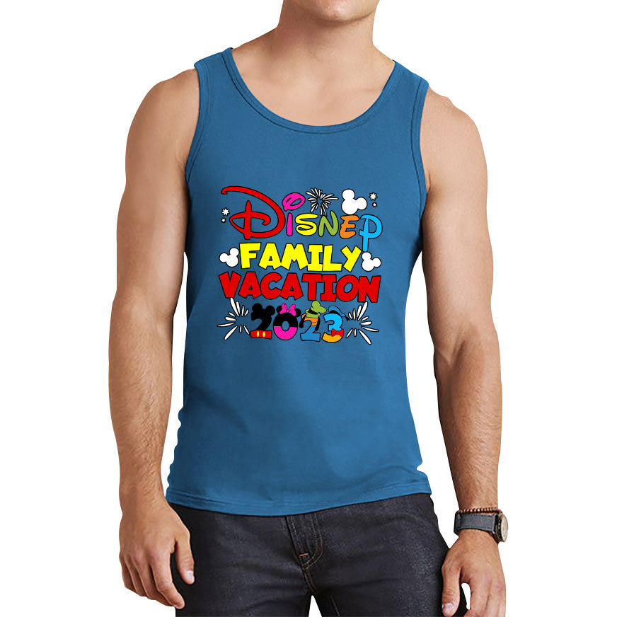 Disney Family Vacation 2023 Mickey Mouse Minnie Mouse Cartoon Disney Castle Disneyland Trip Tank Top