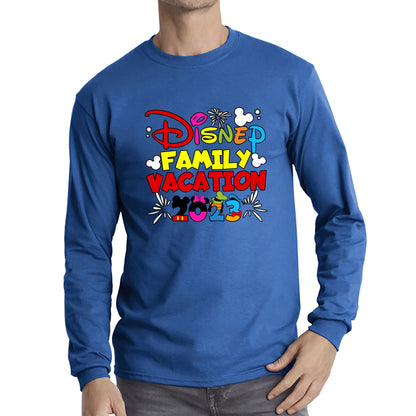 Disney Family Vacation 2023 Mickey Mouse Minnie Mouse Cartoon Disney Castle Disneyland Trip Long Sleeve T Shirt