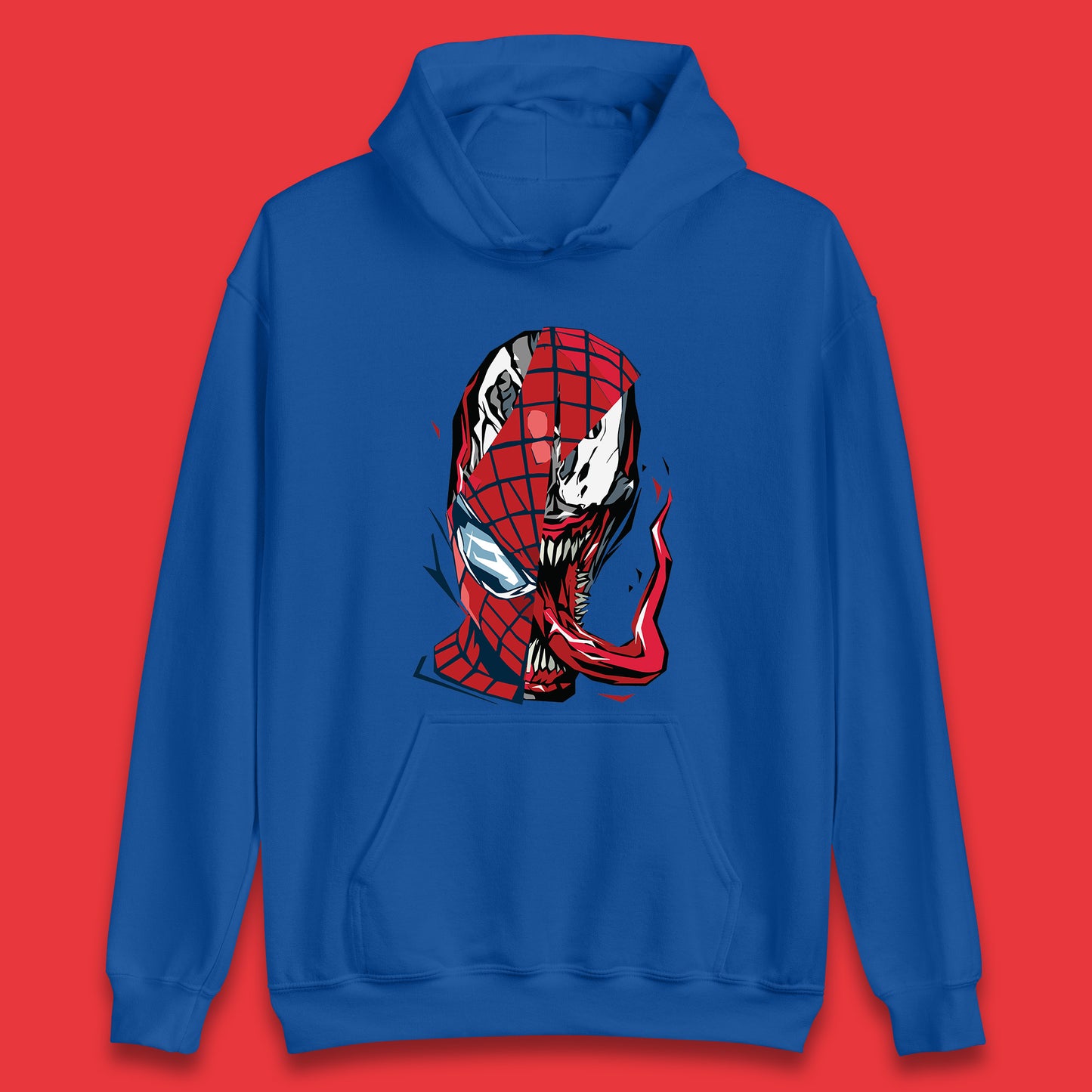 Marvel Spider-Man Maximum Venom Miles Morales Big Face Marvel Avenger Spider-Man & Venom Face Unisex Hoodie