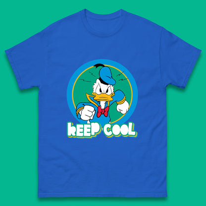 Keep Cool Donald Duck Animated Cartoon Character Angry Duck Disneyland Trip Disney Vacations Mens Tee Top