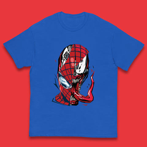 Marvel Spider-Man Maximum Venom Miles Morales Big Face Marvel Avenger Spider-Man & Venom Face Kids T Shirt