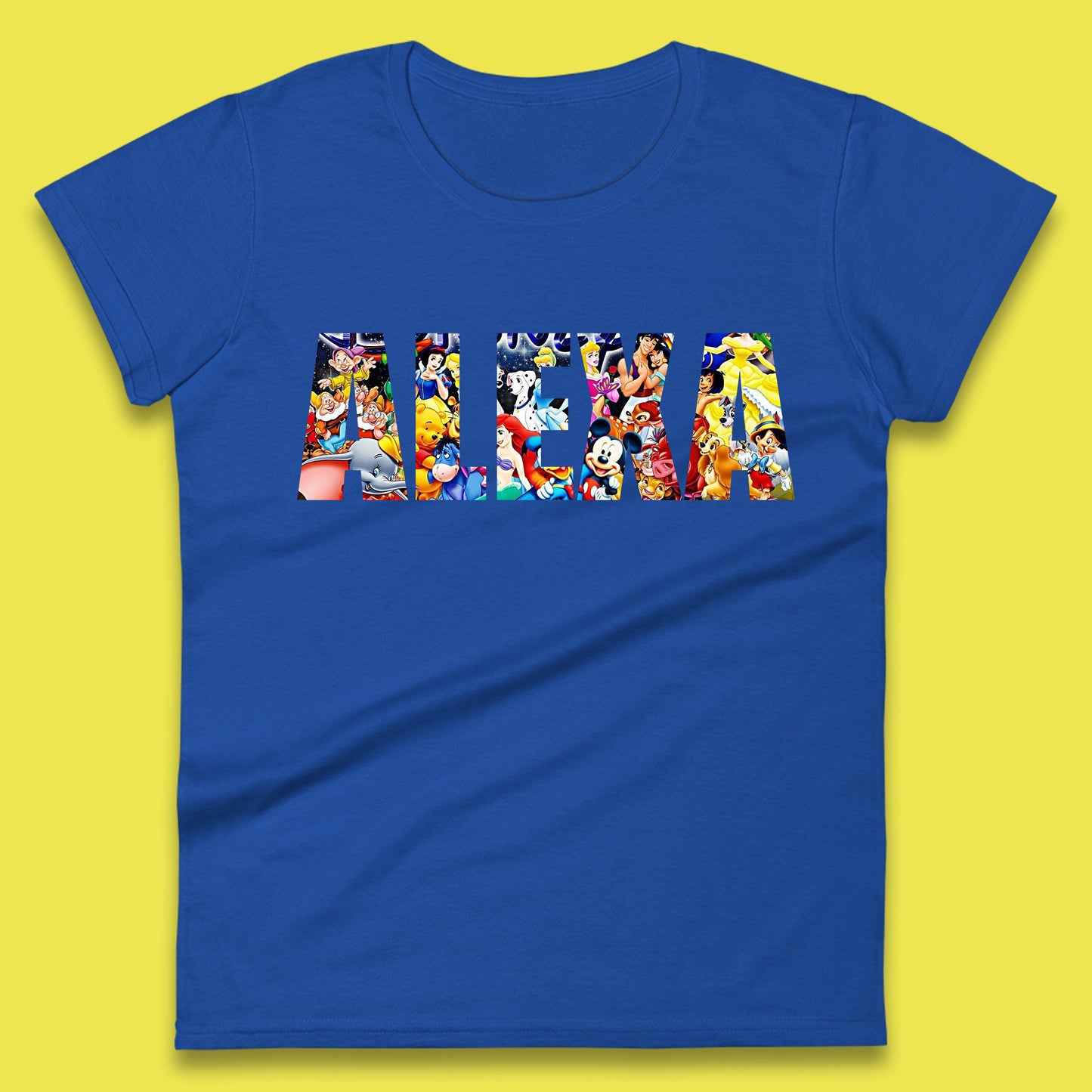 Personalised All Disney Fictional Characters Disney Family Animated Cartoons Movies Characters Disney World Womens Tee Top