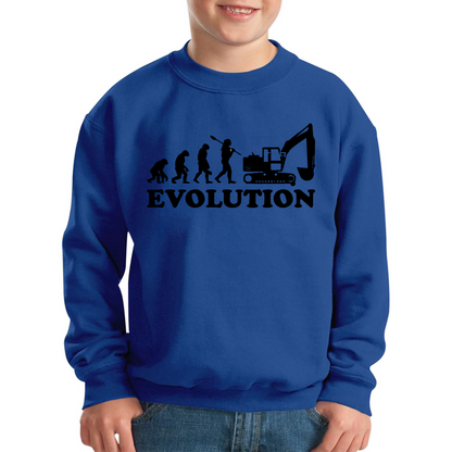 Evolution Of Excavator Operator Bulldozer Construction Digger Excavator Kids Jumper