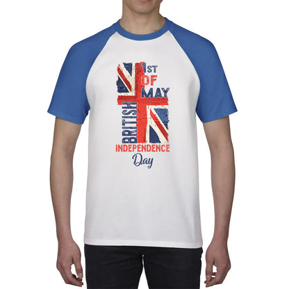 British Independence Day 1st Of May National Day UK Flag Great Britain Lest We Forget Veterans Union Jack Baseball T Shirt