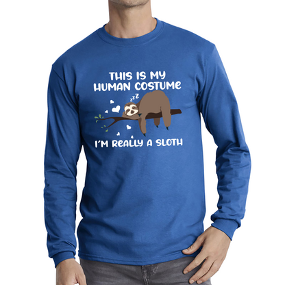 This Is My Human Costume I Am Really A Sloth Funny T Shirt