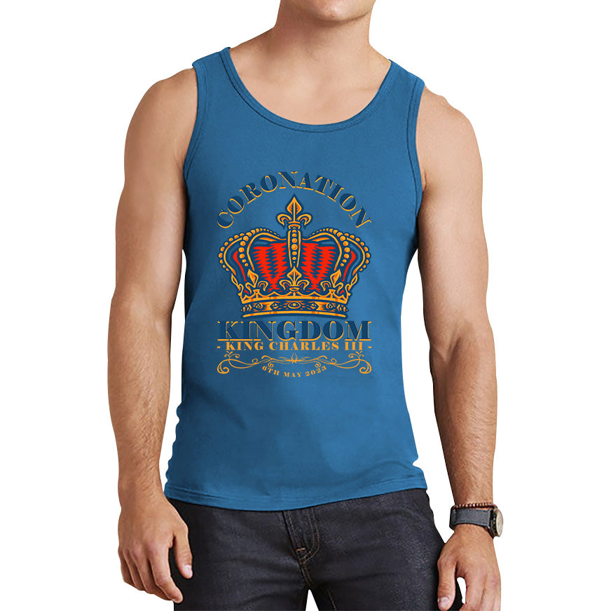 Coronation Kingdom King Charles III 6th May 2023 Royal Crown CR III His Majesty Union Jack Tank Top