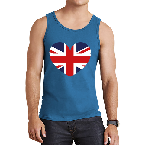 Uk Flag Heart Shape Battle Of Boyne's Queen Platinum Jubilee British Royal Tank Top