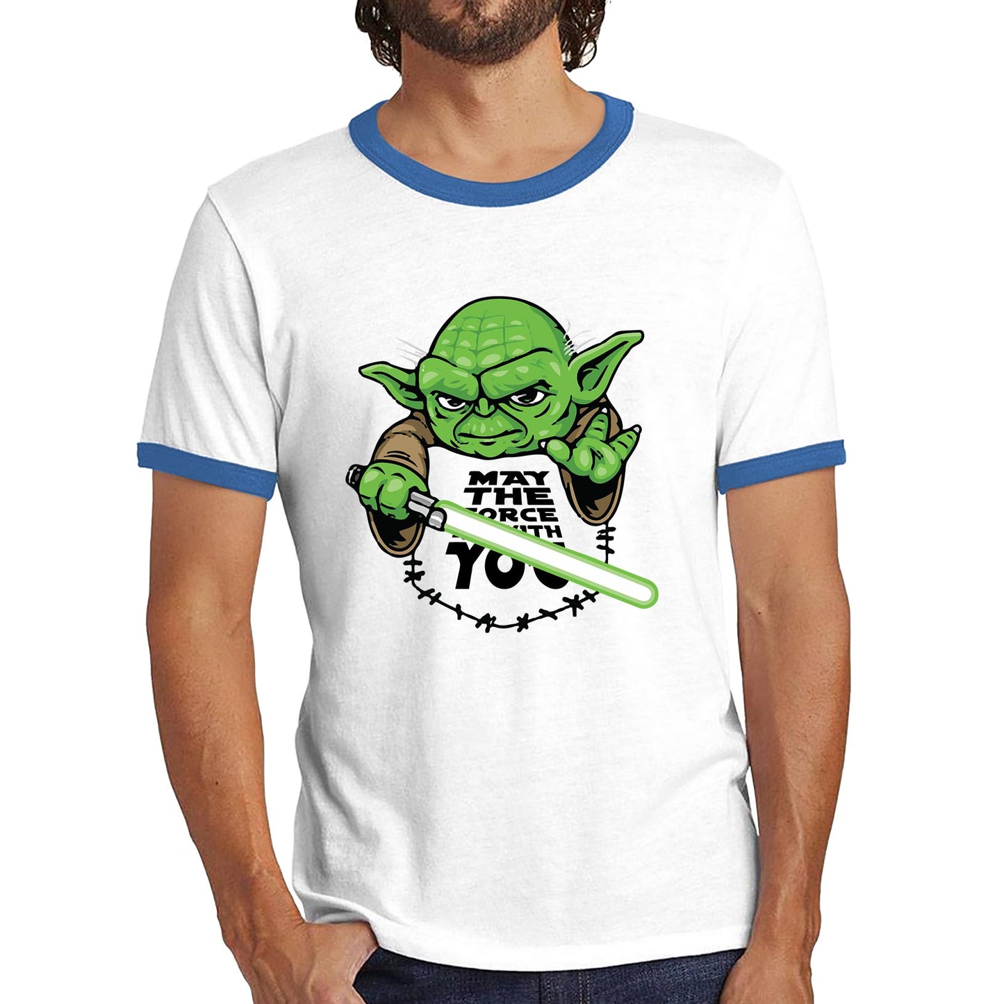 May The 4th Be With You Yoda Green Humanoid Alien Star Wars Day Disney Star Wars Yoda Star Wars 46th Anniversary Ringer T Shirt