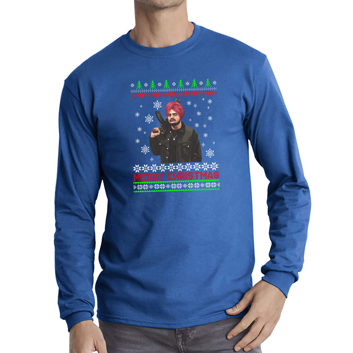 sidhu moose wala christmas long sleeve t shirt