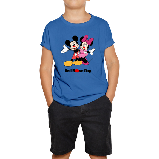 Mickey And Minnie Mouse Red Nose Day T Shirt