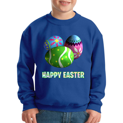 Happy Easter Bunny Colorful Egg Easter Bunny Egg Happy Easter Day Kids Jumper