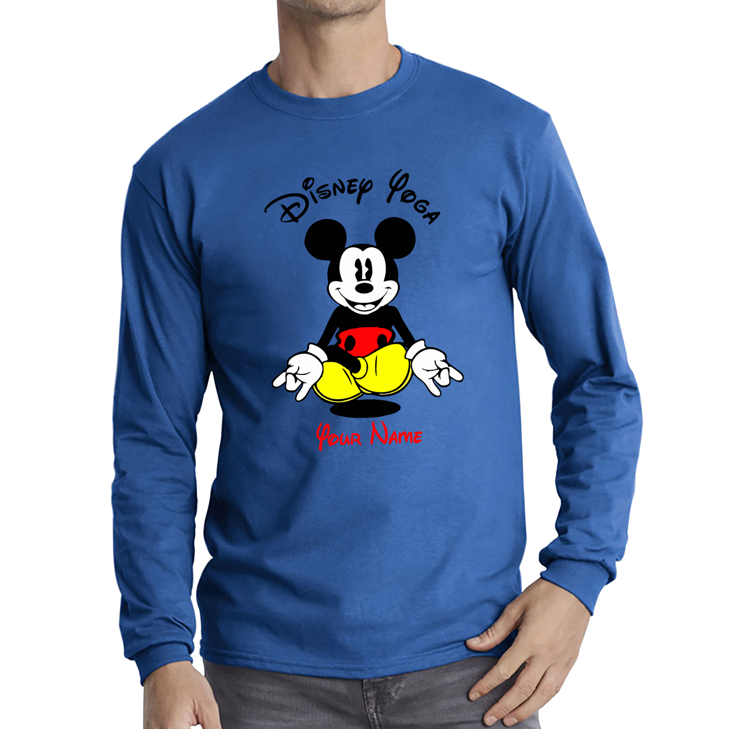 Personalised Disney Mickey Mouse Yoga T Shirt